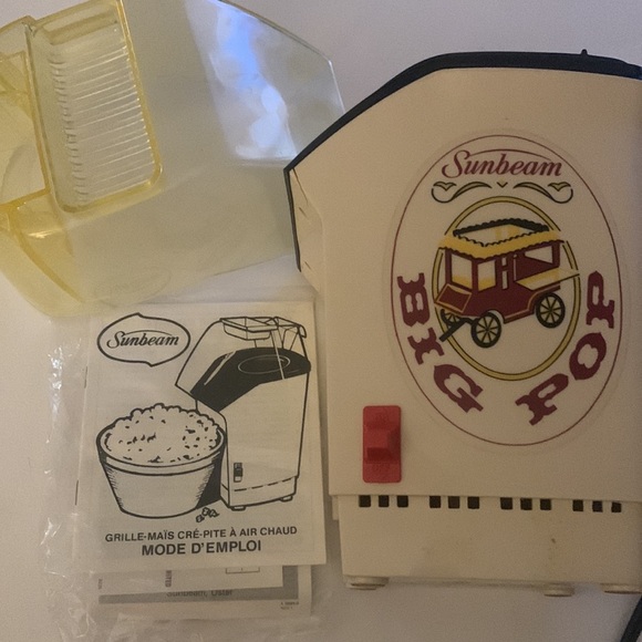 Sunbeam Other Vintage 98 Sunbeam Popcorn Big Pop Air Popper Poshmark